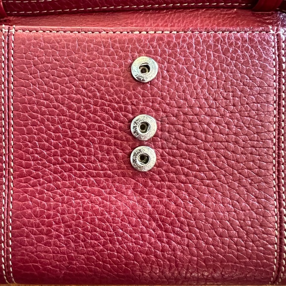 Brighton Love Lock Red Leather Foldover Wallet Crossbody Purse Valentine’s Day - Picture 8 of 13